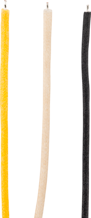 Genuine Fender Pure Vintage Cloth Wire, 22 AWG, Black/White/Yellow, 15'