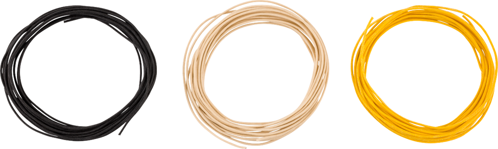 Genuine Fender Pure Vintage Cloth Wire, 22 AWG, Black/White/Yellow, 15'