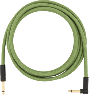 Fender Festival Instrument/Guitar Cable Eco-Friendly Pure Hemp, GREEN 10' ft