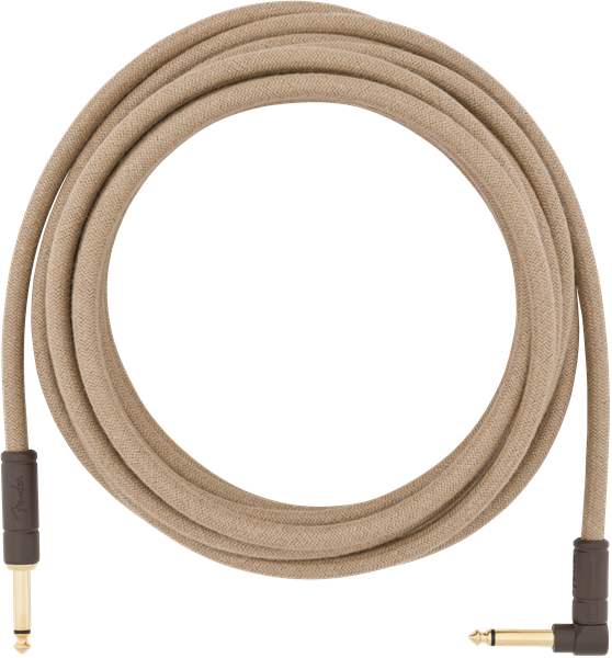 Fender Festival Instrument/Guitar Cable Eco-Friendly Pure Hemp, NATURAL 18.6' ft