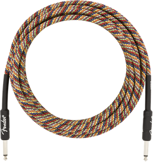 Fender Festival Instrument/Guitar Cable Eco-Friendly Pure Hemp, RAINBOW 18.6' ft