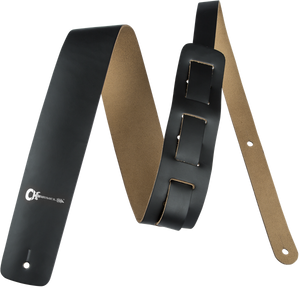 Charvel Logo 2" Leather Adjustable Guitar Strap, Black