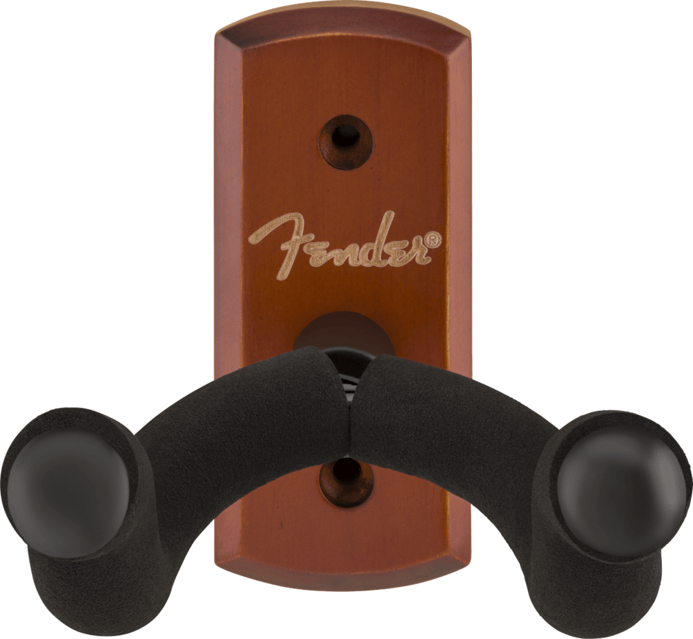 Fender Essentials Wall-Mount Acoustic or Electric Guitar Hanger, Rosewood
