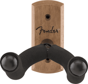 Fender Essentials Wall-Mount Acoustic or Electric Guitar Hanger, Walnut