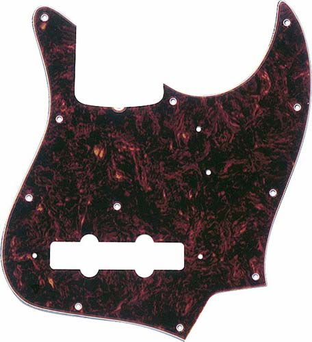 Genuine Fender '62 Jazz Bass Tortoise Shell 4-Ply 11-Hole Pickguard 099-2022-000