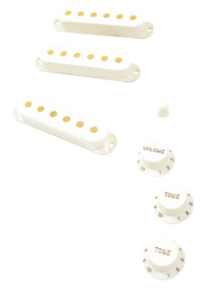 Genuine Fender Pure Vintage '60s Stratocaster/Strat Accessory Kit, VINTAGE WHITE