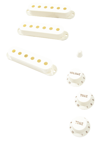 Genuine Fender Pure Vintage '60s Stratocaster/Strat Accessory Kit, VINTAGE WHITE