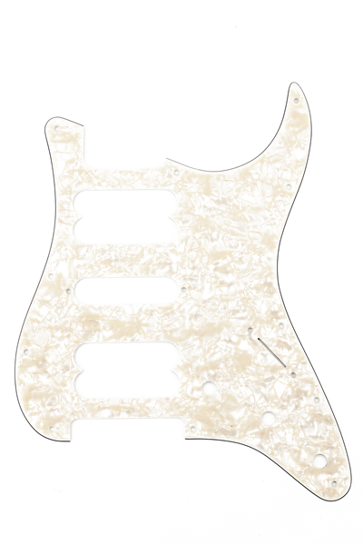Genuine Fender Pickguard for Fat Strat, H/S/H - AGED WHITE PEARL, 099-2230-000