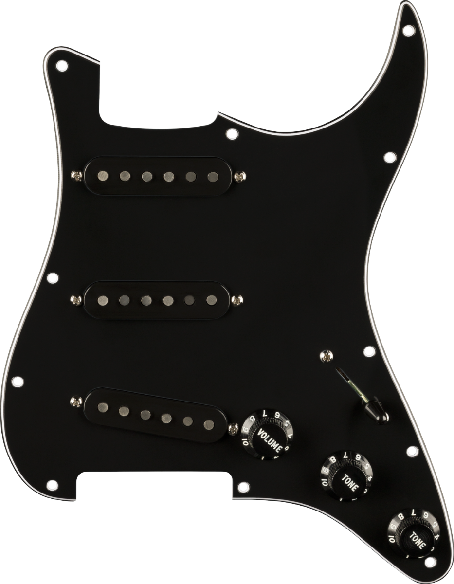 FENDER Pre-Wired Pure Vintage '59 Loaded Strat w/RWRP Middle, Black, 11-Hole