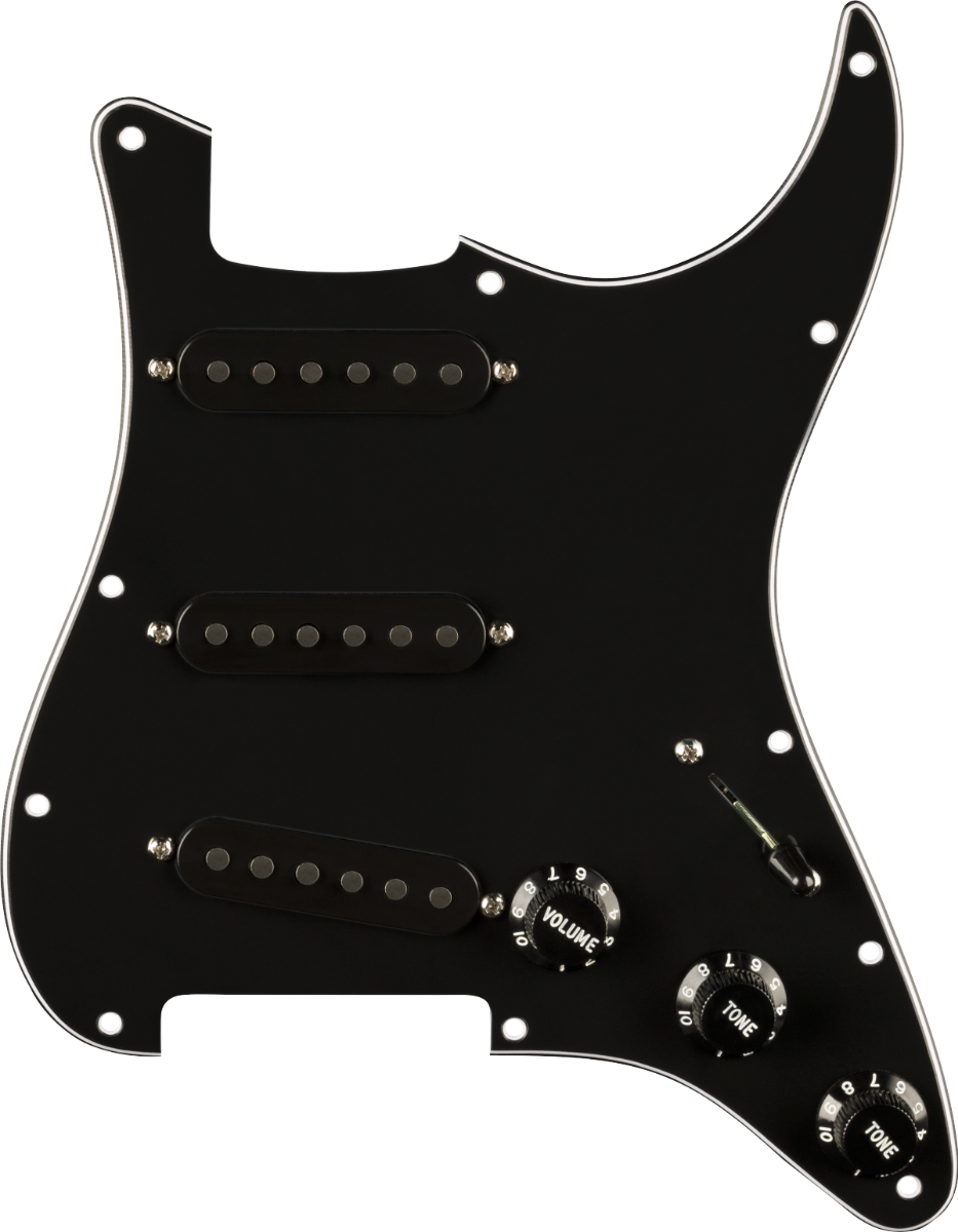 FENDER Pre-Wired Pure Vintage '65 Loaded Strat w/RWRP Middle, Black, 11-Hole