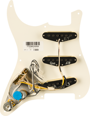 Fender Eric Johnson Pre-Wired Stratocaster Loaded Pickguard, Parchment, 8-Hole