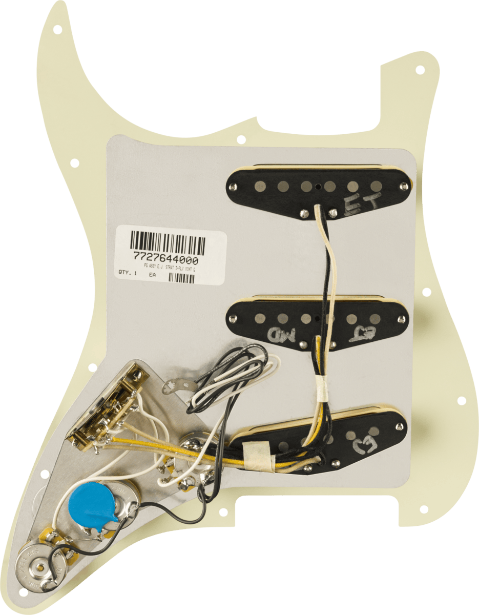Fender Eric Johnson Pre-Wired Stratocaster Loaded Pickguard, Mint Green,11-Hole