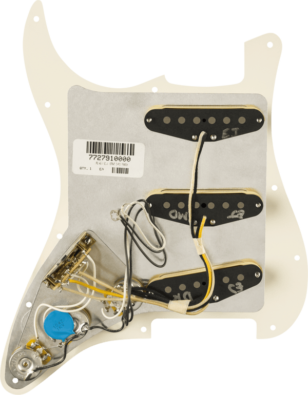 Fender Eric Johnson Pre-Wired Stratocaster Loaded Pickguard, Parchment,11-Hole