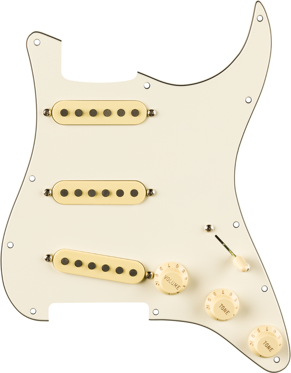Fender Eric Johnson Pre-Wired Stratocaster Loaded Pickguard, Parchment,11-Hole