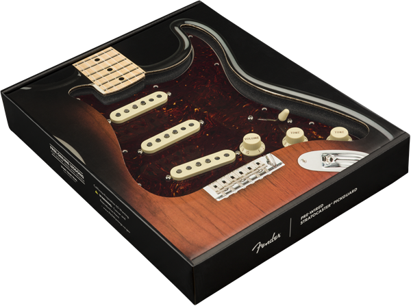 Genuine FENDER Pre-Wired FAT '50s Loaded Strat 11-Hole TORTOISE SHELL Pickguard