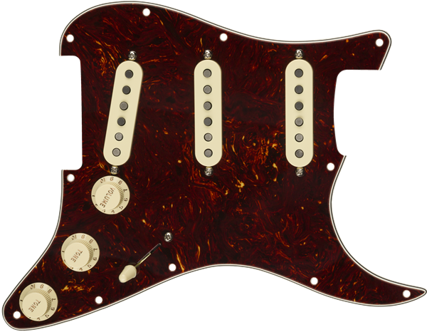 Genuine FENDER Pre-Wired FAT '50s Loaded Strat 11-Hole TORTOISE SHELL Pickguard