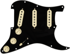 Genuine FENDER Pre-Wired FAT '50s Loaded Strat 11-Hole BLACK Pickguard