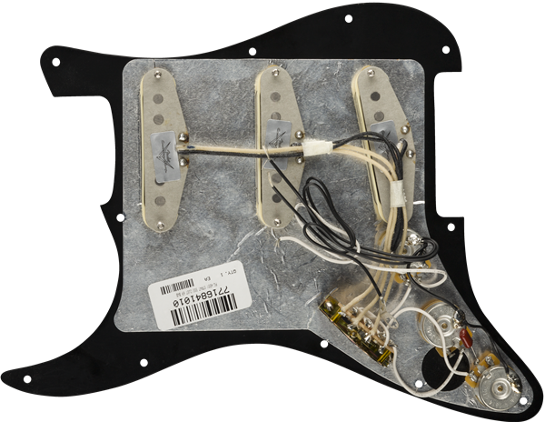 Genuine FENDER Pre-Wired CUSTOM SHOP '69 Loaded Strat 11-Hole BLACK Pickguard