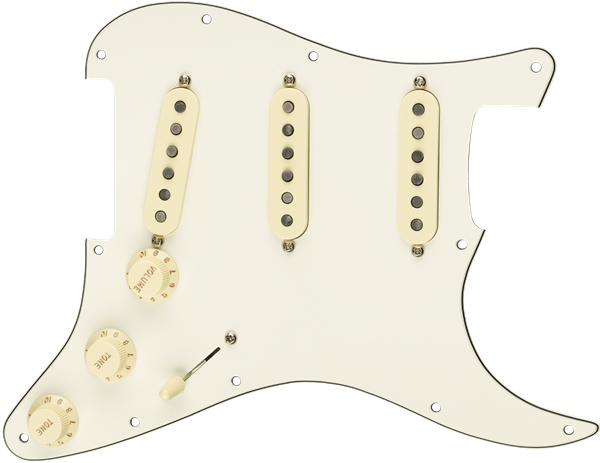 Genuine FENDER Pre-Wired CUSTOM SHOP '69 Loaded PARCHMENT Strat Pickguard