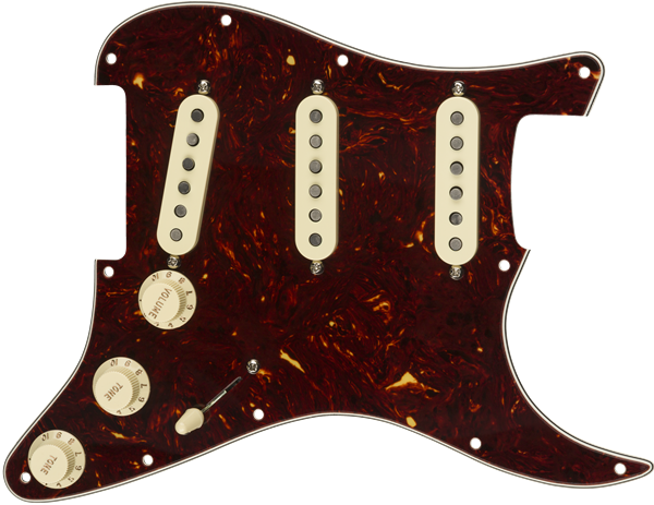 Genuine FENDER Pre-Wired TEXAS SPECIAL Loaded TORTOISE SHELL Strat Pickguard