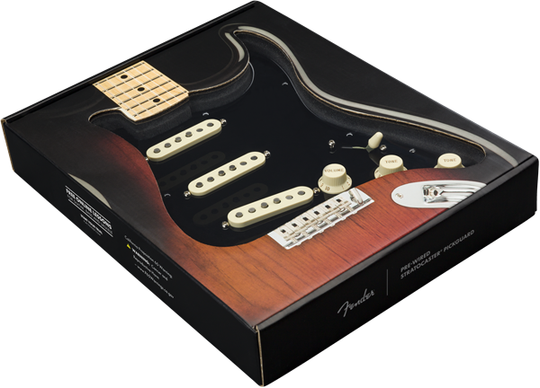 Genuine FENDER Pre-Wired TEXAS SPECIAL Loaded Strat 11-Hole BLACK Pickguard