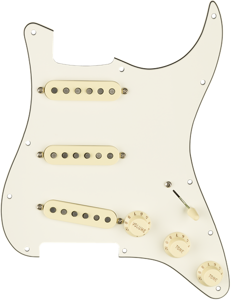 Genuine FENDER Pre-Wired TEXAS SPECIAL Loaded Strat 11-Hole PARCHMENT Pickguard