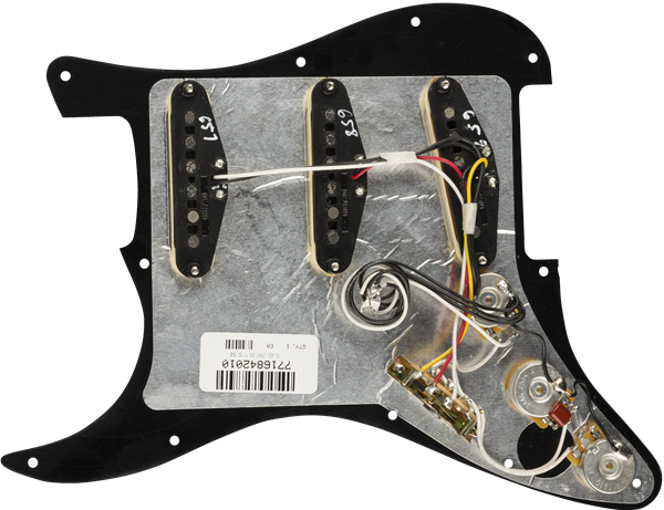 Genuine FENDER Pre-Wired TEX-MEX Loaded Strat 11-Hole Black Pickguard