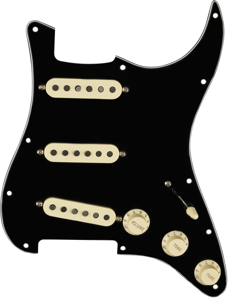 Genuine FENDER Pre-Wired TEX-MEX Loaded Strat 11-Hole Black Pickguard