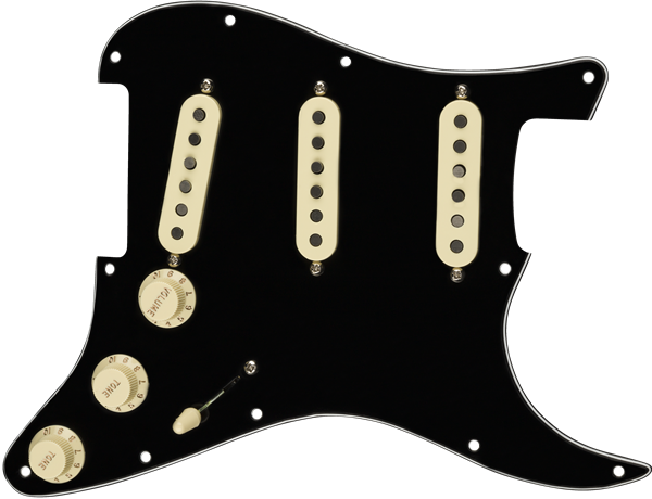 Genuine FENDER Pre-Wired TEX-MEX Loaded Strat 11-Hole Black Pickguard
