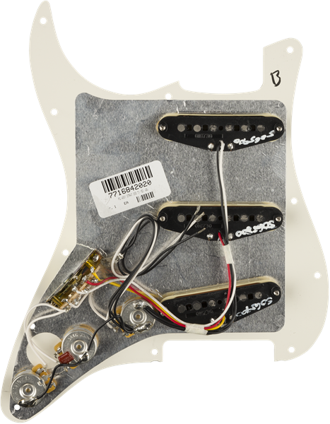 Genuine FENDER Pre-Wired TEX-MEX Loaded Strat 11-Hole Parchment Pickguard