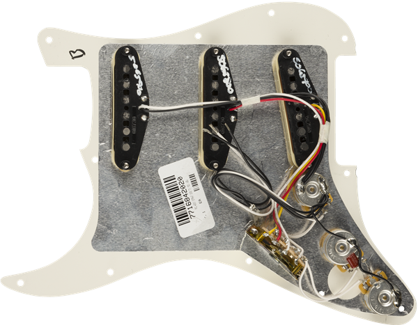 Genuine FENDER Pre-Wired TEX-MEX Loaded Strat 11-Hole Parchment Pickguard