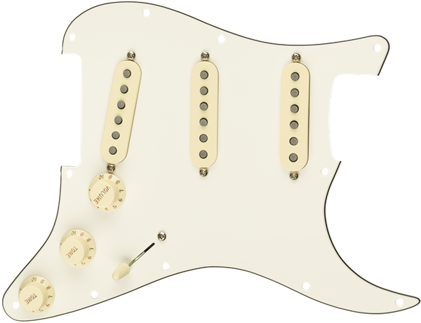 Genuine FENDER Pre-Wired TEX-MEX Loaded Strat 11-Hole Parchment Pickguard