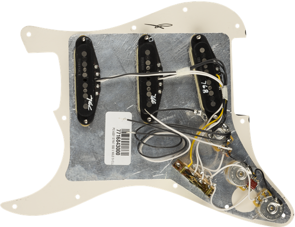 Genuine FENDER Pre-Wired VINTAGE NOISELESS Loaded Strat 11-Hole Shell Pickguard