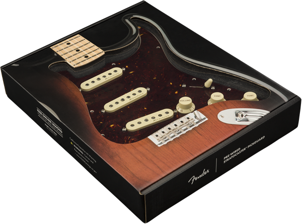 Genuine FENDER Pre-Wired VINTAGE NOISELESS Loaded Strat 11-Hole Shell Pickguard