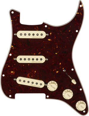 Genuine FENDER Pre-Wired VINTAGE NOISELESS Loaded Strat 11-Hole Shell Pickguard