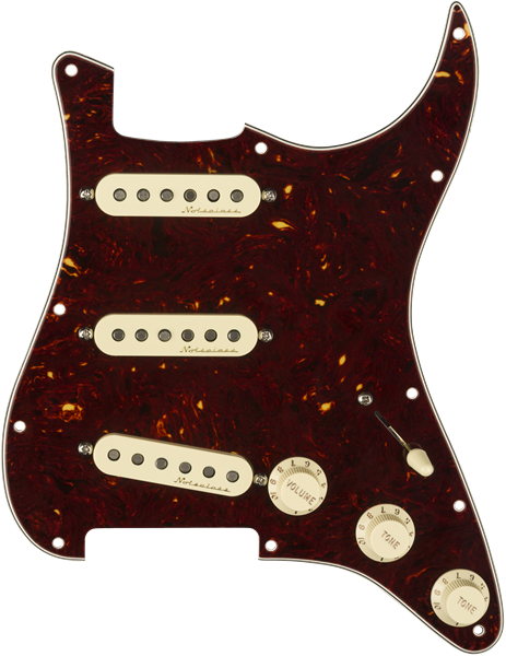 Genuine FENDER Pre-Wired VINTAGE NOISELESS Loaded Strat 11-Hole Shell Pickguard