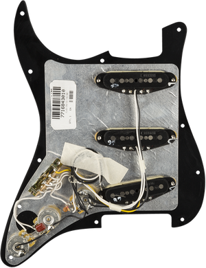 Genuine FENDER Pre-Wired VINTAGE NOISELESS Loaded Strat 11-Hole BLACK Pickguard