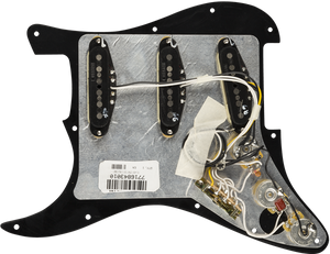 Genuine FENDER Pre-Wired VINTAGE NOISELESS Loaded Strat 11-Hole BLACK Pickguard