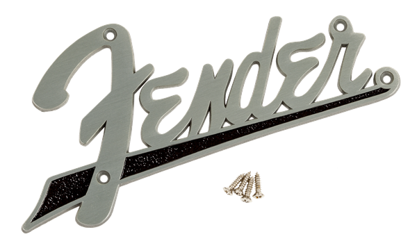 Genuine Fender Flat Amp Logo Plate for Bassman, Super-Sonic, Vibro King