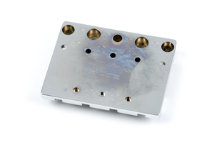 Genuine Fender HiMass 4-String Bass Bridge with Zinc Saddles, CHROME