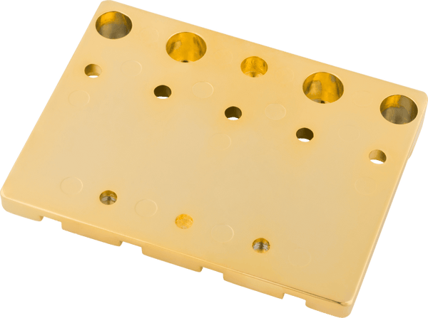 Genuine Fender HiMass 4-String Bass Bridge with Zinc Saddles, GOLD