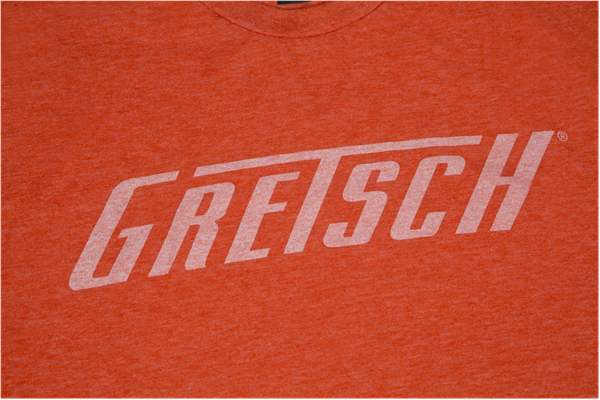 Gretsch Guitars Logo Men's T-Shirt Gift, Heather Orange, XL (EXTRA LARGE)