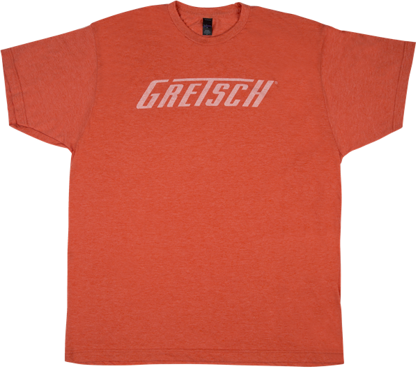 Gretsch Guitars Logo Men's T-Shirt Gift, Heather Orange, S (SMALL)