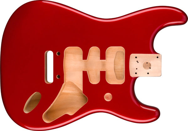 Genuine Fender Deluxe Series Stratocaster HSH Body Modern Bridge CANDY APPLE RED