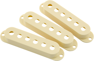 Genuine Fender Road Worn Stratocaster/Strat Pickup Covers, Relic Aged White (3)