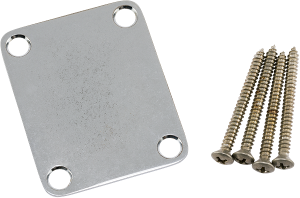 Genuine Fender ROAD WORN Chrome Strat/Tele Neck Plate with Mounting Hardware