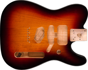 Genuine Fender Deluxe Series Telecaster SSH Body Modern Bridge, 3-TONE SUNBURST