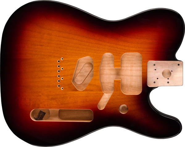 Genuine Fender Deluxe Series Telecaster SSH Body Modern Bridge, 3-TONE SUNBURST