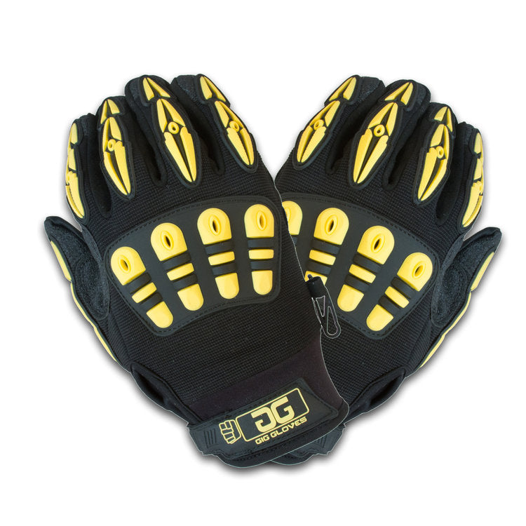 Gig Gear Original Gig Gloves, Yellow, Touchscreen Work/Stage Gloves, L