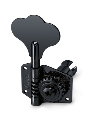 Schaller Germany 2x2 Vintage-Style Bass Tuners for Music Man/Gibson/G&L, BLACK